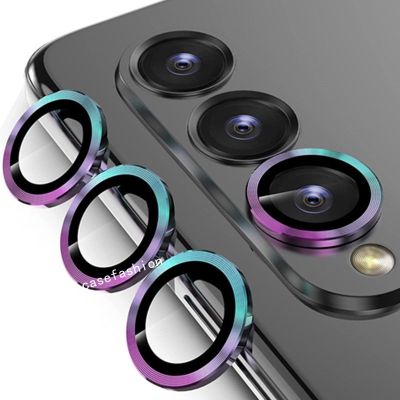 แก้วป้องกันกล้องโค้ง9D พับ Samsung Z 4 Fold4 ZFold4 5G 2022วงแหวนโลหะสีดำฝาปิดเลนส์ฟิล์มเลนส์กระจกเทมเปอร์