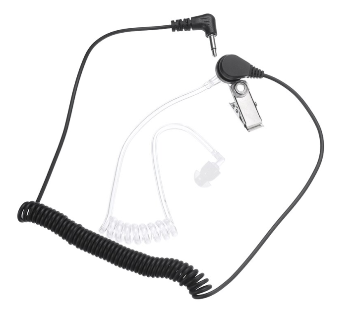หูฟังผู้ประกาศ-หูฟัง-fbi-หูฟังวิทยุ-แบบท่อขดใส-acoustic-tube-earphone-talk-about-walkie