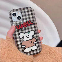 For IPhone 14 Pro Max IPhone Case Thickened TPU Soft Case Clear Case Airbag Shock Camera Cover Black and White Checked Bear Compatible for IPhone 12 Pro Max 13