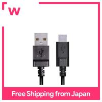 ELECOM USB Type-A to Type-C Charging Cable [Soft and easy to handle cable] 1.0m Black MPA-FACY10BK