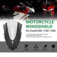 New ABS Carbon Fiber Motorcycle Windshield Windscreen For Ducati Panigale 1199 899 1299 Front Fairing