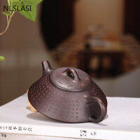 Chinese Yixing Hand Carved Tea Pot Purple Clay Filter Teapot Beauty Kettle Raw Ore Handmade Boutique Tea Set Accessories 120ml