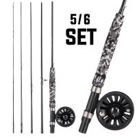 Souilang Fly Fishing Rod and Reel Multi-section Fly Fishing Combination for Trout Fishing Suitable for Stream Leisure Fishing