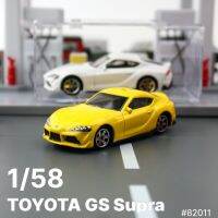 1/58 TOYOTA GS รถของเล่น Supra โมเดลรถมินิออโต้1/64ชุดสะสมโลหะล้อฟรีของขวัญสำหรับเด็กผู้ชายพร้อมกล่องโชว์