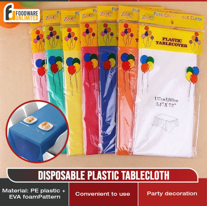 Disposable PE Table Cloth Party Deco Birthday Design Lazada PH