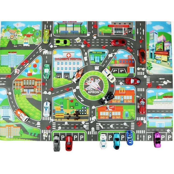 100*130cm Kids City PARKING LOT Roadmap Map DIY Car Model Toys Baby ...