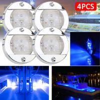 DC12V Marine-เรือ Transom RV Yacht 6 LED Stern ไฟสัญญาณรอบสแตนเลสเย็น LED ไฟท้าย Yacht กันน้ำ4x