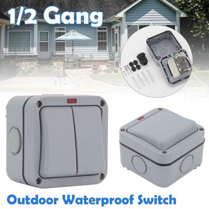 hot-dt-avoir-outdoor-wall-switches-ip66-weatherproof-push-1-2-gang-way-doorbell-momentary