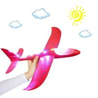 48CM Outdoor Toys- Kids EPP Foam Led Airplane,led Throwing Airplane Glider Aircraft for Kids