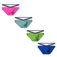 CMENIN 4Pcs Cotton LOGO Breathable Underwear Men Jockstrap Briefs Mens Underpants Pouch OR6313K กางเกงในชาย