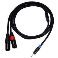 Hifi 3.5mm to 2 XLR Male Cable High Quality Silver-Plated Stereo 3.5 Aux to Xlr Cable, 3.5 Aux to 2Xlr, 2M