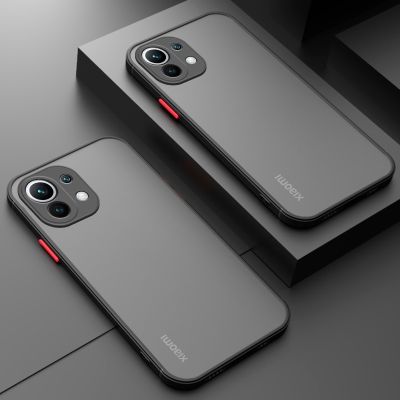 Shockproof Matte Case For Xiaomi Mi 11 Lite 5G NE 9s 9T 10s 11s 12T Redmi Note 10 9 12 4G 13 11T Pro Lens Protection Clear Cover