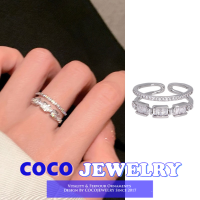 เกาหลี Ins เส้นเรขาคณิตแหวนลมง่ายสำหรับผู้หญิง COCOJEWELRY