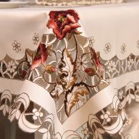 Corinada Europe luxury embroidered tablecloth table dining cover cloth wedding flower chair home textile HM229