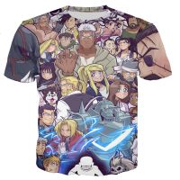 Fullmetal Alchemist Brotherhood T Shirt Men/women 3D Printed T-shirts Casual Harajuku Style Tshirt Streetwear Tops