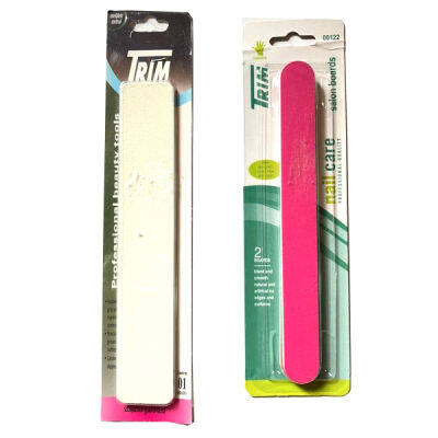 Nail file ตะไบเล็บมือ ยี่ห้อ Trim ตะไบเล็บทราย 2 ชิ้น ที่ตะไบเล็บ ที่ตะไบเล็บมือ ที่ตะไบเท้า ที่ตะไบเล็บเจล ตะไบเล็บ ที่ฝนเล็บ ยาว 18 ซม T2107