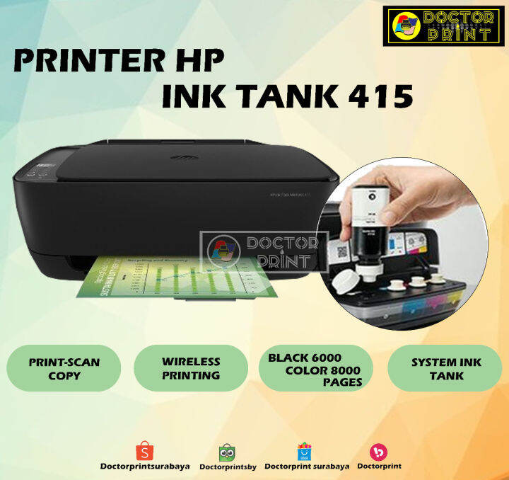 HP Ink Tank Wireless 415 AllinOne Printer Lazada Indonesia