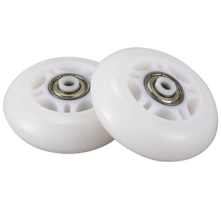 4-pack-inline-skate-wheels-beginners-replacement-wheel-with-bearings-70mm-white