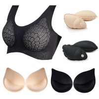 【CW】 2/1 pairs Woman Swimsuit Pads Sponge Foam Push up Enhancer Chest Cup Breast Swimwear Inserts Triangle Lingerie Exotic Bra Pad