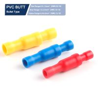 ☄ 50PCS Assorted Female and Male Electric Wire Connector Insulated Crimp Butt Bullet Terminals for Audio Wiring 22 10AWG