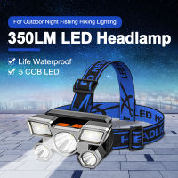 1200มิลลิแอมป์ชั่วโมงซัง LED ไฟหน้าแบบชาร์จไฟไฟ LED กลางแจ้งตั้งแคมป์ไฟฉายแบบพกพาตกปลาไฟหน้ากันน้ำโคมไฟหัว