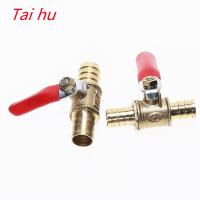 Brass Water Oil Air Gas Fuel Line Shutoff Ball Valve Pipe Fittings Pneumatic Connector Controller Handle 6-12MM Hose Barb Inline Valves