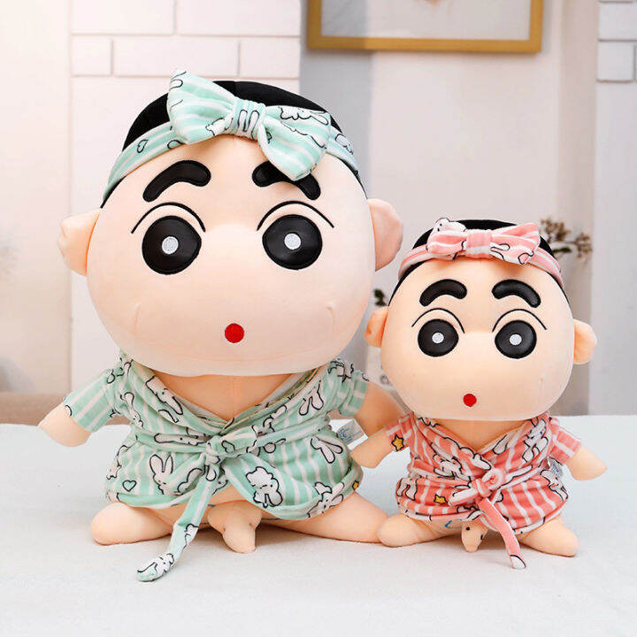 crayon-shin-chan-ตุ๊กตาของเล่นตุ๊กตาการ์ตูนน่ารักเสื้อคลุมอาบน้ำ-shin-chan-หมอนเด็กผู้หญิงตุ๊กตาผ้าตุ๊กตาของขวัญคริสต์มาสวันเกิด