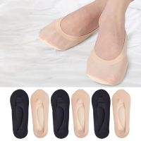 2pair Summer Shallow Mouth Boat Socks Silicone Non-slip Anti-fall Invisible Short Socks for Women Foot Valgus Varus Insoles Shoe Socks Tights