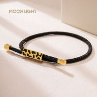 MOONLIGHT Black Leopard celets for Women Animal Cheetah Print Stainless Steel celet Adjustable escopic celet Jewelry