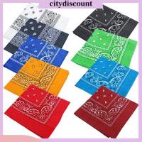 ☾♟ Citydiscount ที่คาดผม ผ้าพันคอ หัวเหลี่ยม สไตล์ฮิปฮอป ขนาด 55X55 ซม. สําหรับผู้หญิง ผู้ชาย