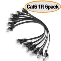 【CW】 6Pcs/Set Flat 6 Ethernet Internet Network Cable RJ45 Computer LAN Cord