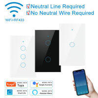 Tu Smart Switch Alexa Smart Switch WiFi RF433 Wireless Remote APP Voice Control No Neutral Wir Required Touch Panel