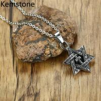 Kemstone สแตนเลสแฟชั่น Hexagram CROSS Design จี้โซ่สร้อยคอผู้ชายเครื่องประดับของขวัญ