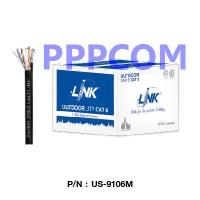 สาย LAN UTP Cable CAT6 LINK รุ่น US-9106MD OUTDOOR + สลิง 305M