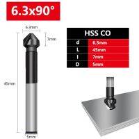 เครื่องมือ Countersunk เจาะ Chamfering เครื่องมือสว่านทอง TiAlN 3ขลุ่ย Countersink