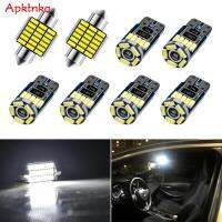 8Pcs ภายใน LED สีขาวชุดแผนที่โดม Trunk โคมไฟสำหรับ Toyota Corolla E12 E13 E14 E15 E16 E18 2003-2018ทุกรุ่น