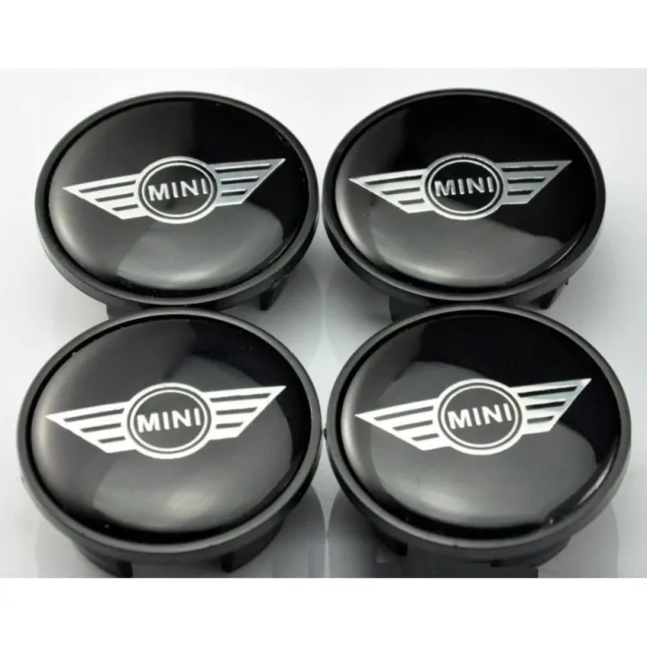 Auto parts 4pcs 54mm Mini Cooper Black Logo Emblem Alloy Wheel Center