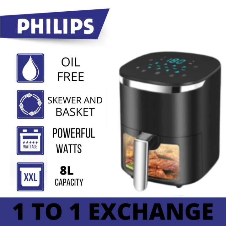 PHILIPS 8LITRE Air Fryer Large HighCapacity Rapid Air Fryer AIRFRYER