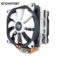 SNOWMAN CPU Cooler 6ท่อความร้อน120มม. 4 Pin PWM RGB สำหรับ In LGA 1700 2011 1200 1150 1151 1155 AMD AM4 CPU พัดลมระบายความร้อน PC Quiet