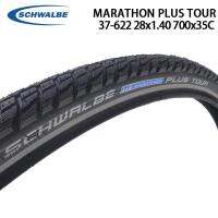 【Free shipping】SCHWALBE ยางรถจักรยานแบบมีสายสีดำรีเฟล็กซ์สำหรับชินส่วนรถจักรยานเดินทาง,700x35C ขนาด28นิ้ว37-622 28X1.40