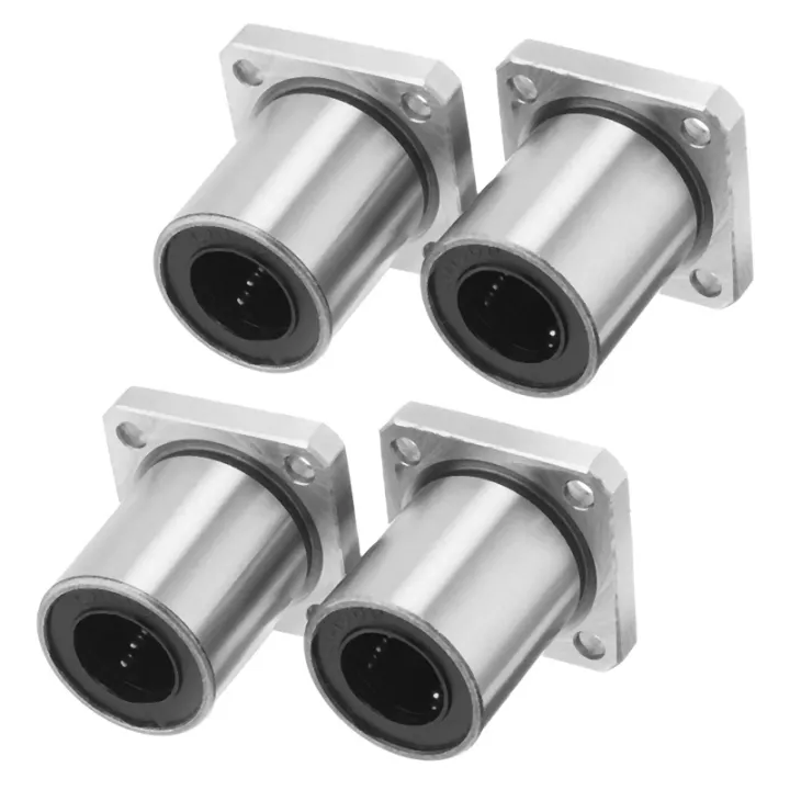 Flange Linear Motion Bushing Ball Bearing 16mmx28mmx37mm (LMK16UU 4 Pcs