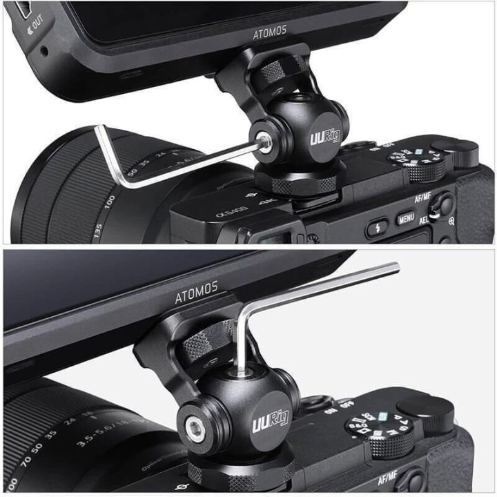 uurig-r015-cold-shoe-monitor-mount-อุปกรณ์เสริมกล้องสำหรับไว้ต่อมอร์นิเตอร์-ไมค์-ก้มเงยได้