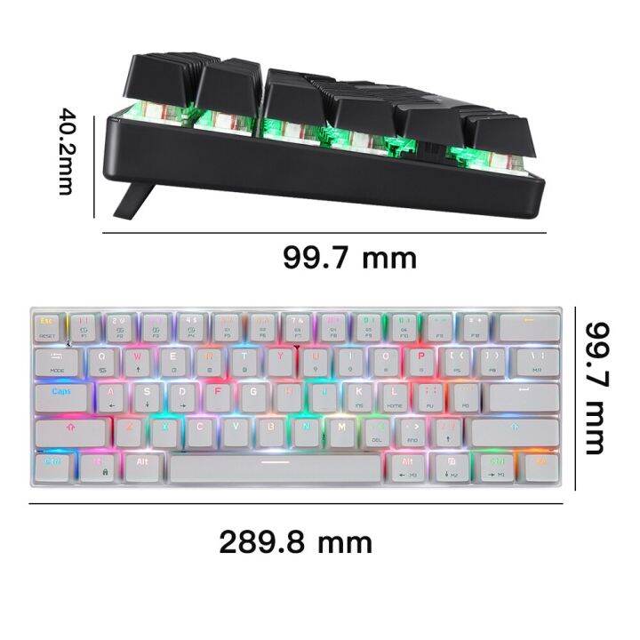 motospeed-ck62แป้นพิมพ์กลบลูทูธไร้สายแบบมีสายสำหรับแล็ปท็อป-pc-61ปุ่มไฟ-rgb-backlit-สำหรับเล่นเกมออฟฟิศ