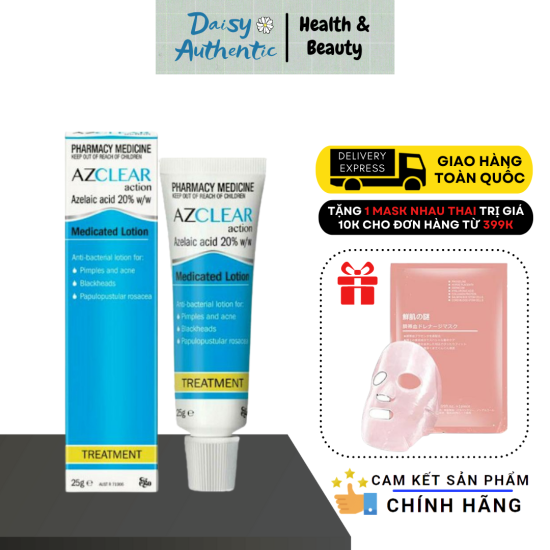 Kem giảm mụn azclear azelaic acid 20% mờ thâm, hiệu quả, lành tính 25gr - ảnh sản phẩm 1