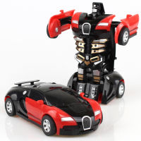 Childrens Toy One-Click Impact Deformation Car Robot Car Inertia Toy Car Boys and Girls Toy