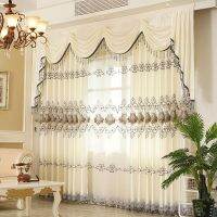 【HOT】✗❄ European Luxury Embroidered Curtains Room Bedroom Study Hotel Door Valance