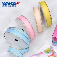 [HOT YAPJLIXCXWW 549] YAMA Gold Metallic Edge Grosgrain ริบบิ้น6Mm 9Mm 16Mm 25Mm 38Mm กว้างราคา100หลา Diy ของขวัญบรรจุตกแต่งงานแต่งงานงานฝีมือ