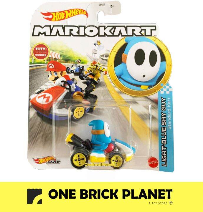 Hot Wheels Mario Kart - Veicolo Pressofuso 1:64 - Light Blue Shy Guy Standard Kart (Novità 2021)