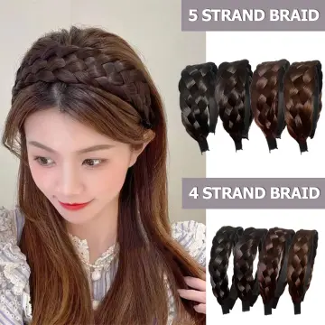 braided hair turban girls fashion Female Hair Hoop Synthetic Wig Braided  Headwear Hairband Headband