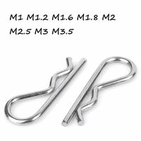 10/20X Steel R Type Spring Cotter Pin Wave Shape Split Clip Clamp Hair Tractor Pin for Car Rod Diameter 1 to 4mm M1 to M4